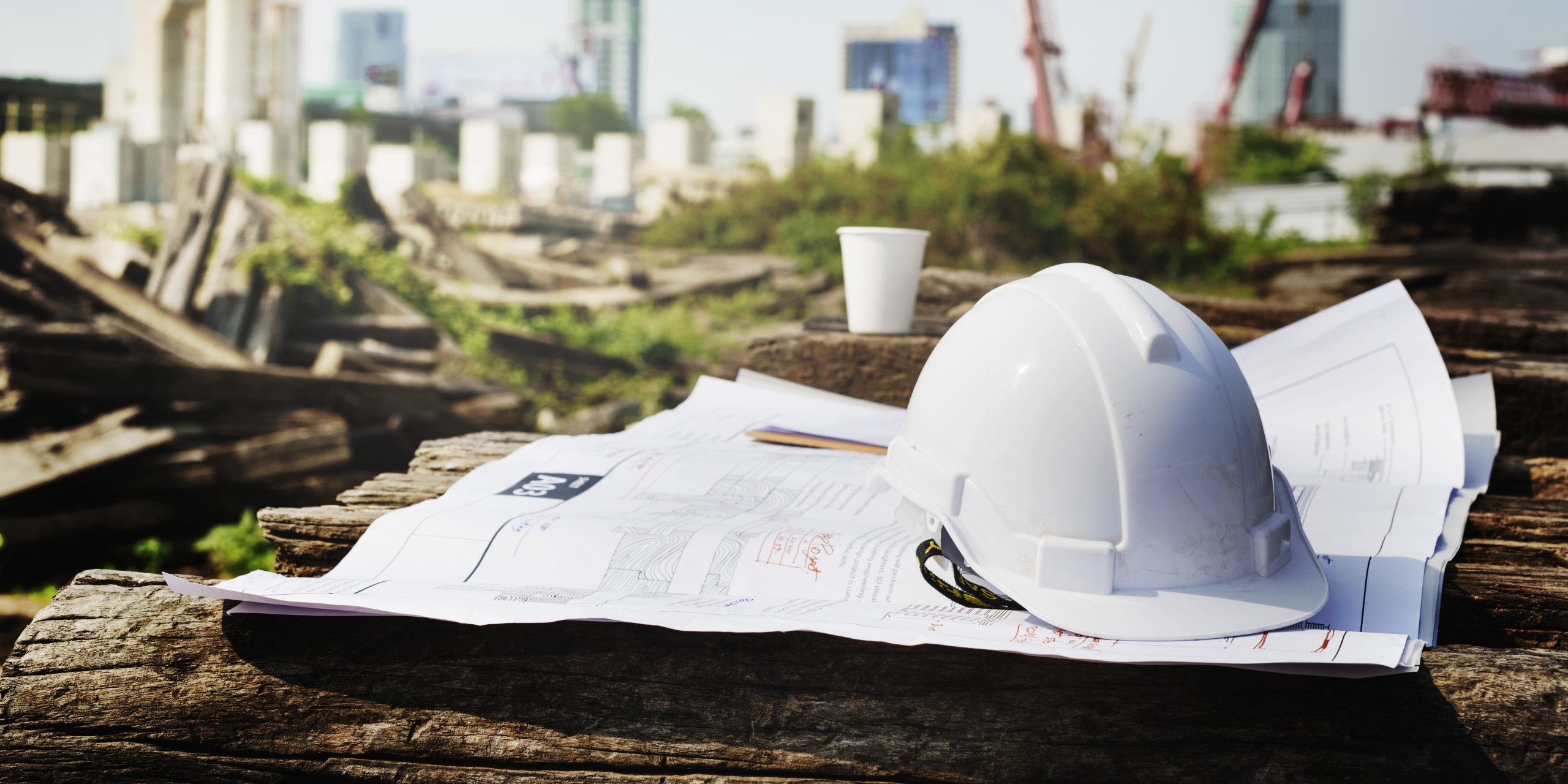 Modern construction site